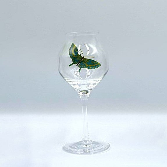 蒔絵（蝶）を加飾した蕾グラス